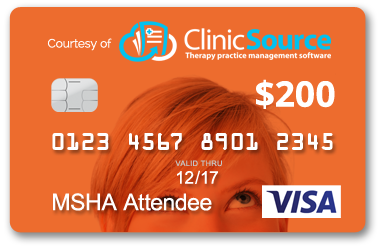 MSHA credit card for $200