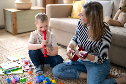 music therapy session with a child
